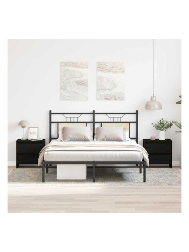 Sonata H Нощен шкаф 2 pcs Черен дъб 45 x 34 x 44.5 см Инженерно дърво