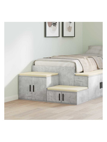 Sonata H Шкаф за съхранение Бетонно сиво 118 x 41 x 40 см