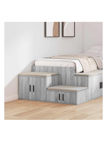 Sonata H Шкаф за съхранение Сив сонома 118 x 41 x 40 см Инженерно дърво