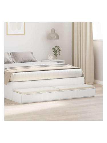 Sonata H Чекмеджета за легло Бяло 140 x 36.5 x 16.5 см Инженерно дърво