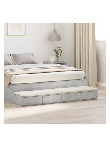 Sonata H Чекмеджета за легло Бетонно сиво 135 x 36.5 x 16.5 см