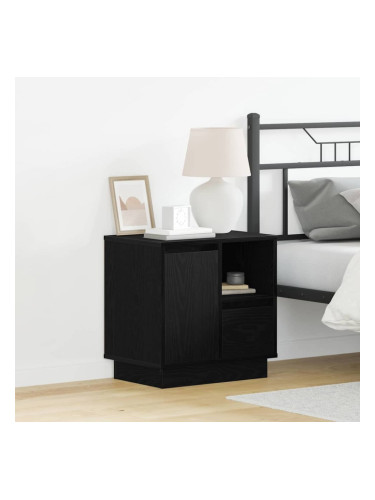 Sonata H Нощен шкаф с 2 pcs Черно 50 x 34.5 x 50 см. Инженерно дърво