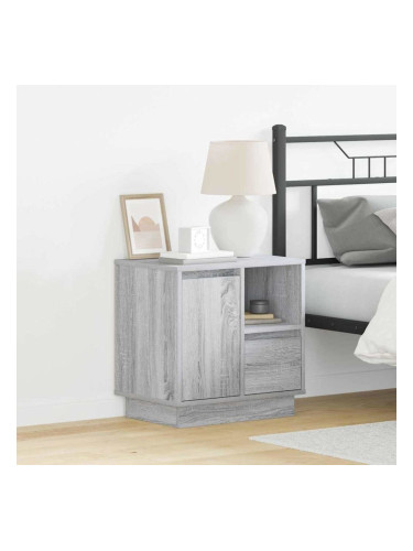 Sonata H Нощен шкаф с чекмедже с Сив 50 x 34.5 x 50 см. Инженерно дърво