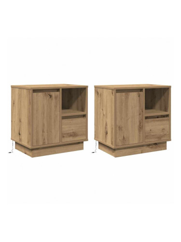 Sonata H Нощен шкаф 2 pcs дъб артизан 50 x 34.5 x 50 см. Инженерно дърво