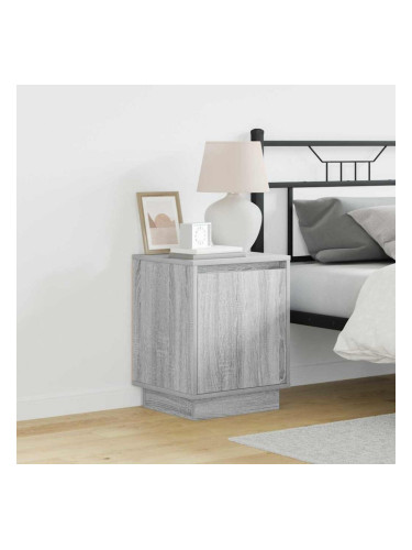 Sonata H Нощен шкаф с 2 pcs Сив 39 x 34.5 x 50 см Инженерно дърво