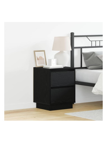Sonata H Нощен шкаф с 2 pcs Черно 39 x 34.5 x 50 см Инженерно дърво