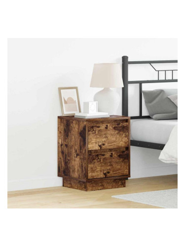 Sonata H Нощен шкаф с 2 pcs Опушен дъб 39 x 34.5 x 50 см Инженерно дърво