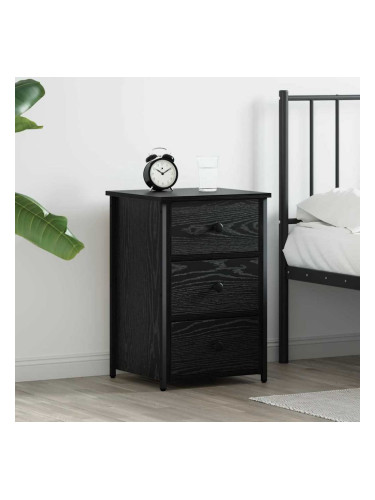 Sonata H Нощно шкафче Черен дъб 40 x 36 x 60 см Инженерно дърво и метал