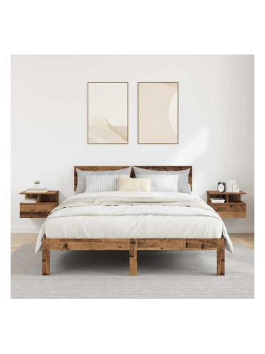 Sonata H Плаваща нощно шкафче 2 pcs Старо дърво 40 x 31 x 27 см