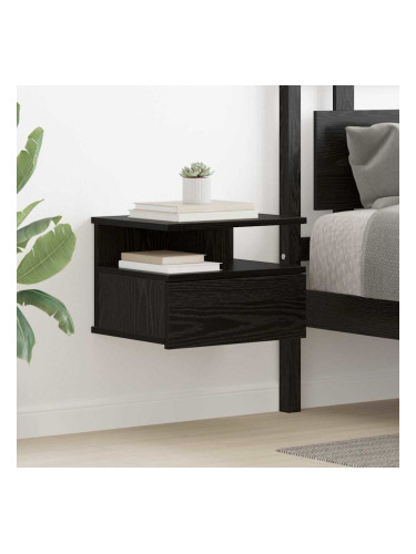 Sonata H Плаваща нощно шкафче Черен дъб 40 x 31 x 27 см Инженерно дърво