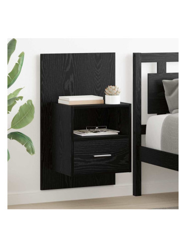 Sonata H Шкаф за легло с чекмедже 2 pcs Черен дъб 48.5 x 32.5 x 80 см