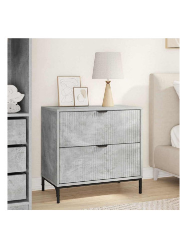 Sonata H Нощно шкафче Бетонно сиво 63.5 x 36 x 61 см Инженерно дърво