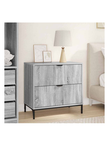 Sonata H Нощно шкафче Сив сонома 63.5 x 36 x 61 см Инженерно дърво