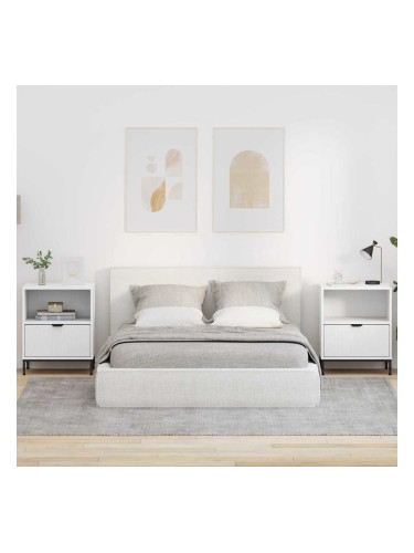 Sonata H Нощни маси 2 pcs Бяло 49 x 36 x 61 см Инженерно дърво
