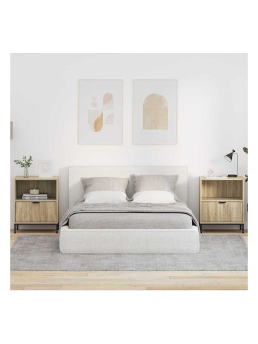 Sonata H Нощни маси 2 pcs дъб сонома 49 x 36 x 61 см Инженерно дърво