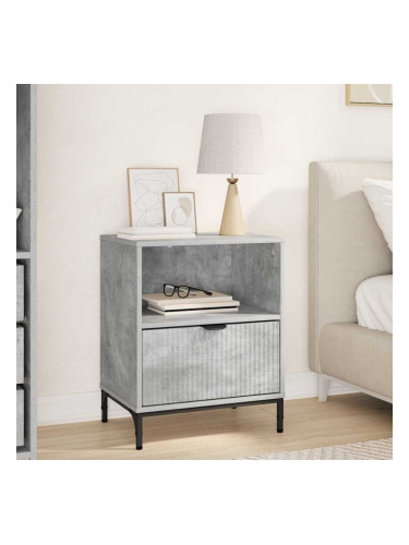Sonata H Нощно шкафче Бетонно сиво 49 x 36 x 61 см Инженерно дърво