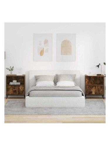 Sonata H Нощни маси 2 pcs Опушен дъб 49 x 36 x 61 см Инженерно дърво