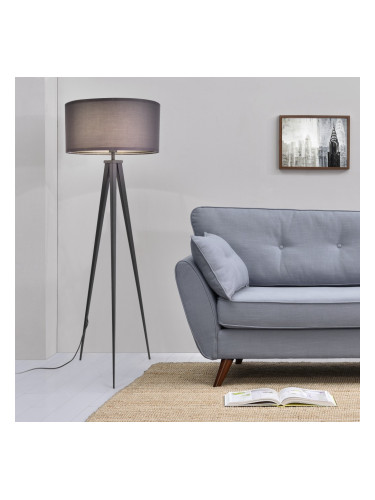 Подова лампа Faro, 153 см, тъмно сив цвят