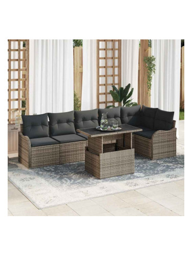 Sonata H Градински Софа Комплект 7 pcs Сив 100 x 55 x 73 см Полиратан