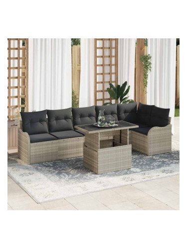 Sonata H Градински Софа Комплект 7 pcs Светлосиво 100 x 55 x 73 см