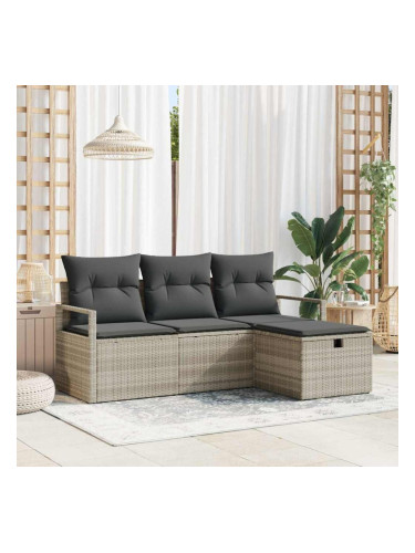 Sonata H Градински Софа Комплект 4 pcs Светлосиво 175 x 117 x 85 см