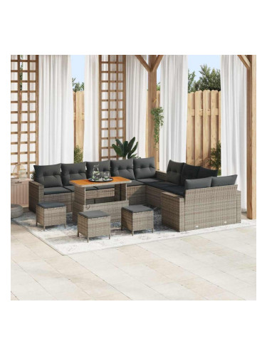 Sonata H Градински Софа Комплект 14 pcs Сив 110 x 55 x 71 см