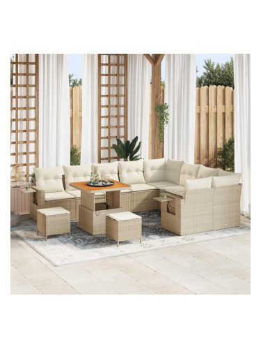 Sonata H Градински Софа Комплект 12 pcs бежово и кремаво 80 x 80 x 71 cm