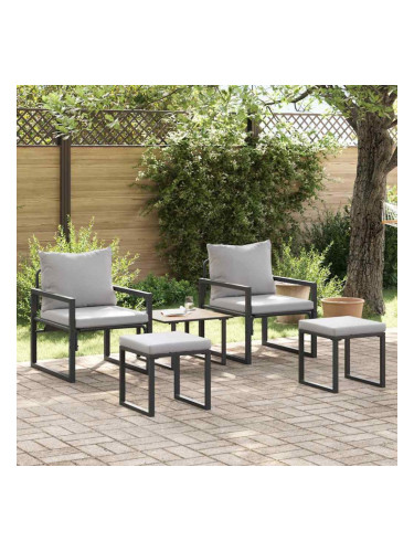 Sonata H Градински Софа Комплект 4 pcs Черно 61 x 72.5 x 71 см Стомана
