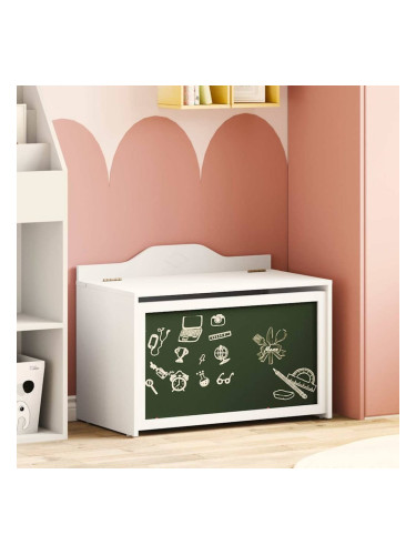 Sonata H Кутия за играчки Бяло 73 x 33 x 55 см Инженерно дърво