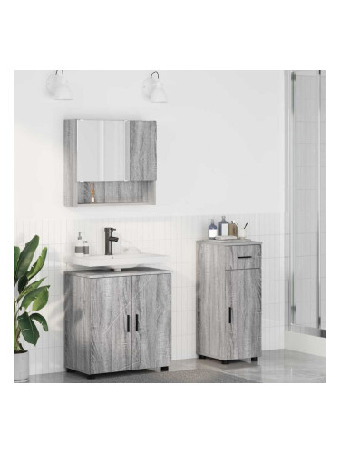 Sonata H Комплект мебели за баня 3 pcs Сив сонома 61 x 35 x 64 см