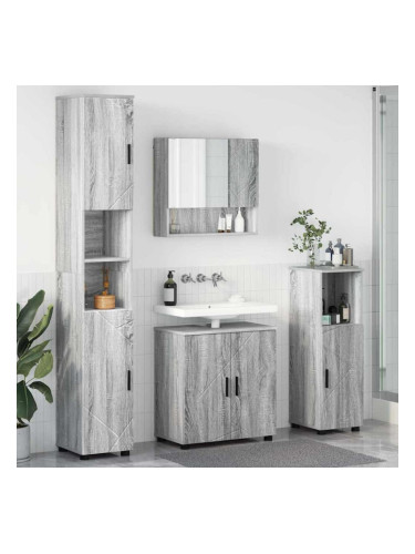 Sonata H Комплект мебели за баня 4 pcs Сив сонома 61 x 35 x 64 см