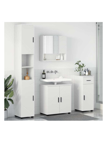 Sonata H Комплект мебели за баня с чекмедже 4 pcs Бяло 61 x 35 x 64 см
