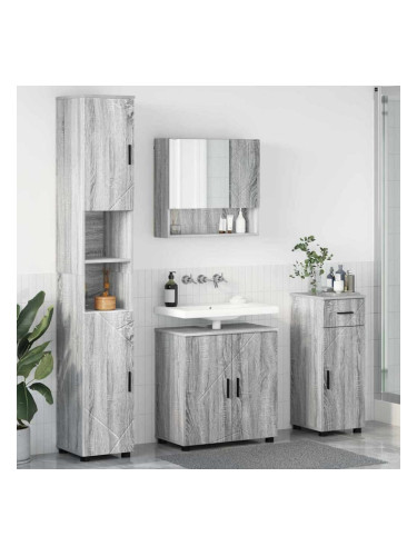 Sonata H Комплект мебели за баня 4 pcs Сив сонома 61 x 35 x 64 см