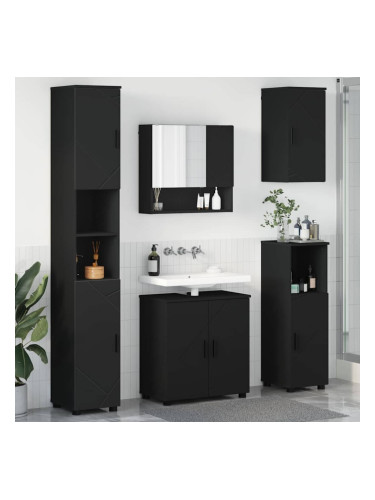 Sonata H Комплект мебели за баня с врата 5 pcs Черно 61 x 35 x 64 см