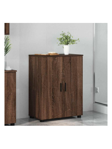 Sonata H Шкаф за баня с рафт Кафяв дъб 60 x 35 x 80 см Инженерно дърво