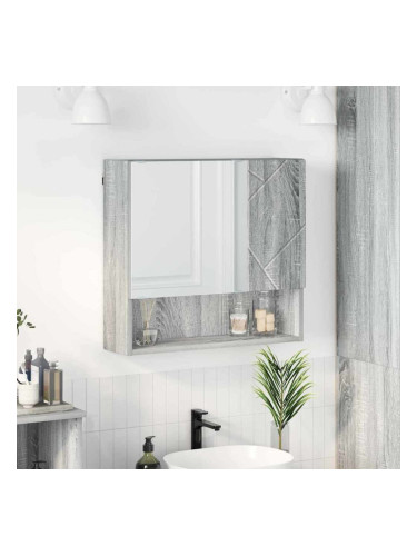 Sonata H Шкаф с огледало Сив сонома 59 x 17 x 55 см Инженерно дърво