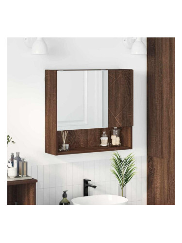Sonata H Шкаф с огледало Кафяв дъб 59 x 17 x 55 см Инженерно дърво