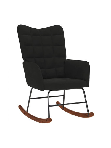 Sonata H Люлеещ стол, черен, кадифе