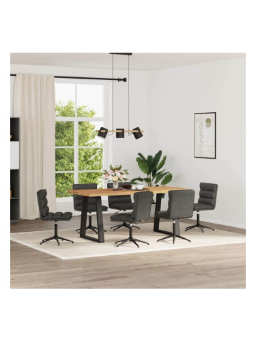 Sonata H Трапезни столове, 6 бр, черни, изкуствена кожа