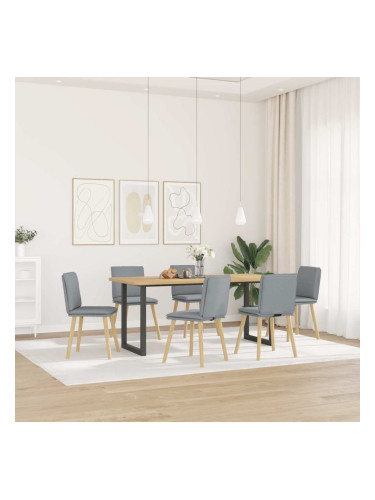 Sonata H Трапезни столове, 6 бр, светлосиви, плат