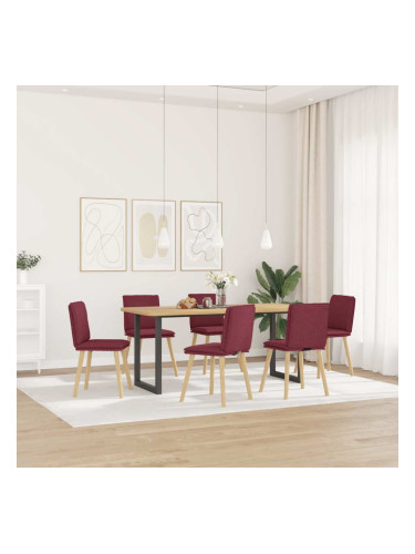 Sonata H Трапезни столове, 6 бр, виненочервени, плат
