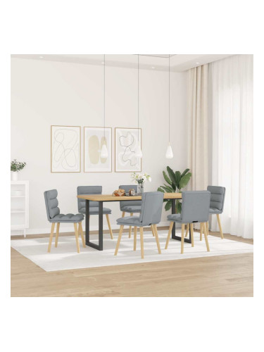 Sonata H Трапезни столове, 6 бр, светлосиви, плат