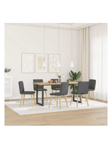 Sonata H Трапезни столове, 6 бр, тъмносиви, текстил
