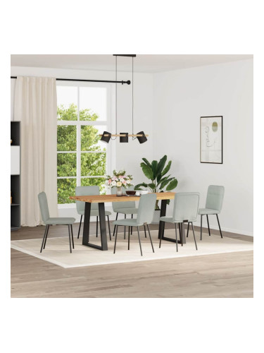 Sonata H Трапезни столове, 6 бр, светлосиви, кадифе
