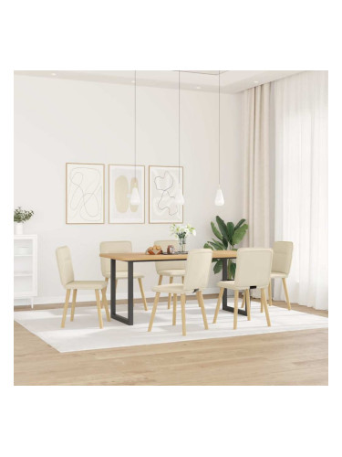 Sonata H Трапезни столове, 6 бр, тапицерия от лен