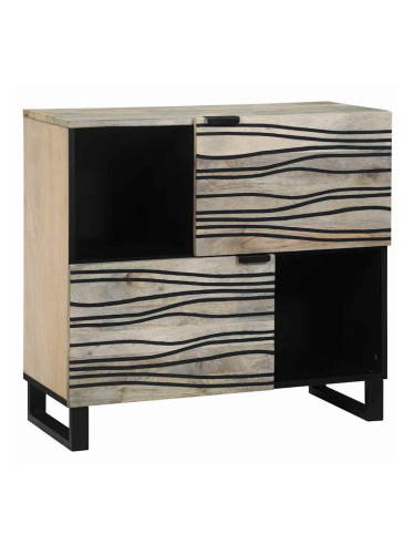 Sonata H Шкаф Бяло 80 x 33 x 75 см мангово дърво масив