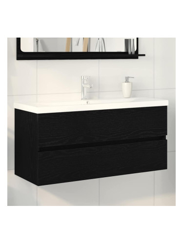 Sonata H Шкаф за мивка Черен дъб 100 x 39 x 62 см Инженерно дърво