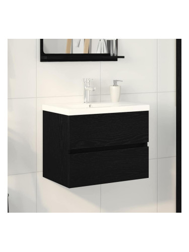 Sonata H Шкаф за мивка с врата Черен дъб 60 x 39 x 62 см Инженерно дърво