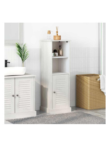 Sonata H Шкаф за баня VIGO Бяло 37 x 34 x 110 см Борово дърво масив