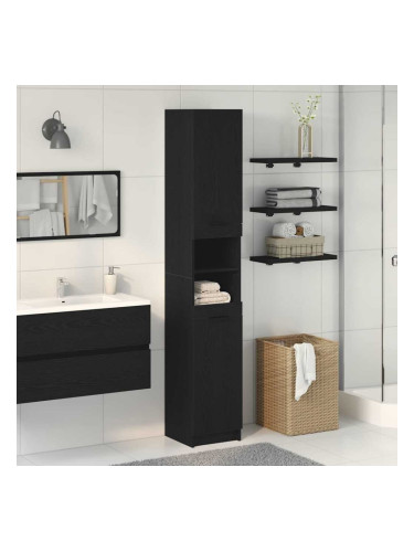 Sonata H Шкаф за баня Черен дъб 32 x 34 x 188.5 см Инженерно дърво